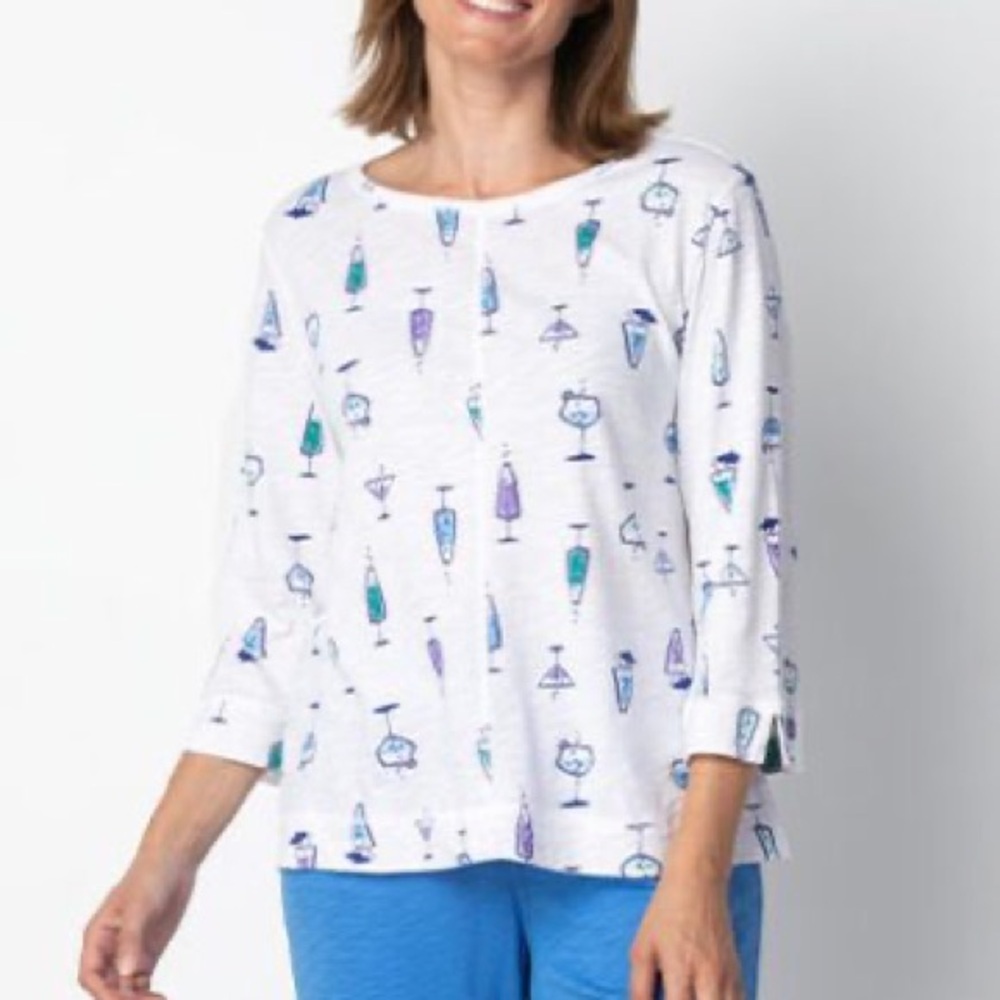 Cheers Coverstitch Boatneck Tee from the brand Habitat Clothes to Live In. Mediu
